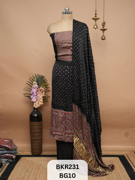 BANDHANI AJRAKH WITH LAGDI PATTA | SALWAR SUIT