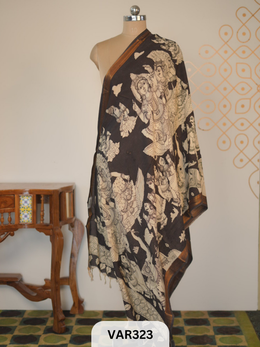 KALAMKARI CHENNURI SILK DUPPATTA