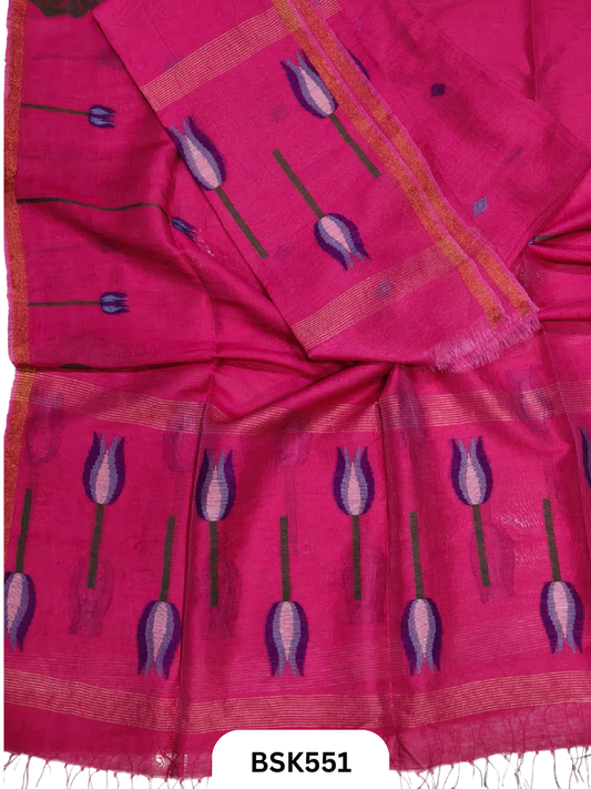 Premium Pure Handloom Linen Silk Salwar  Top 2.7 mtr  Duppata 2.5 mtr