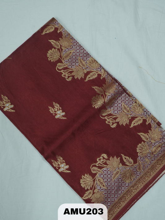 BANARAS RUSSIAN SILK SAREE WITH PRINTED