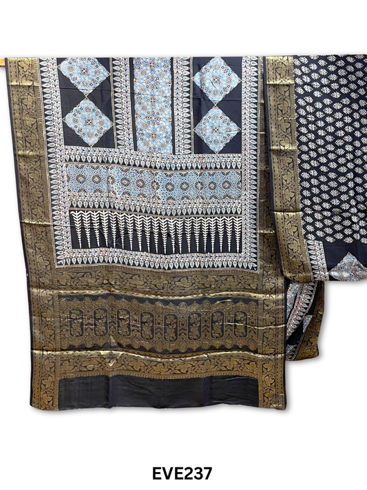 Dola Silk Ajrakh Saree