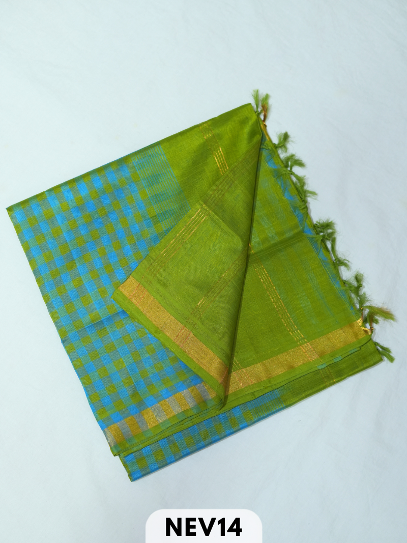 PALUM PAZHAMUM CHECKS SILK COTTON SAREE