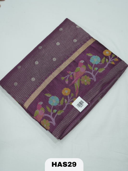 BANARAS TISSUE FIGURE BORDER SAREE
