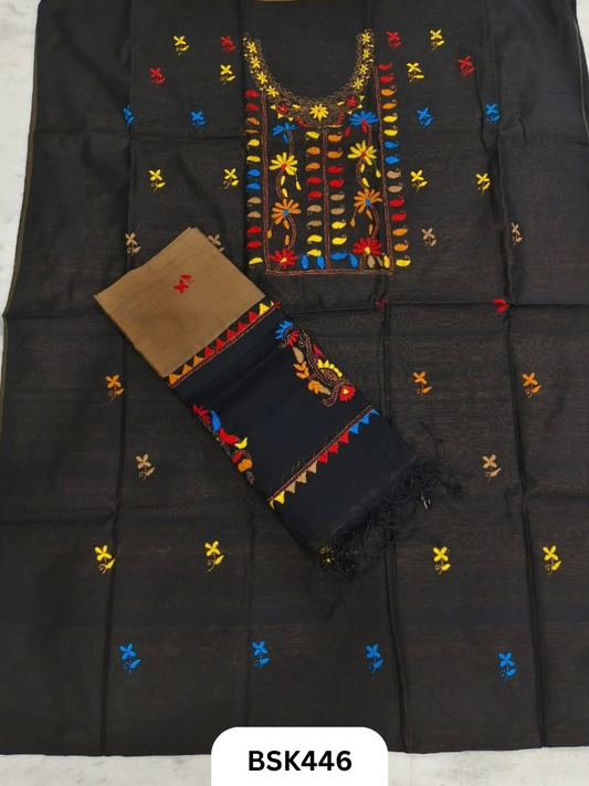 Handloom Pure Kantha Stitch Salwar Suit 3pcs