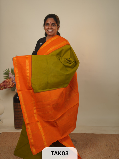 SUNGIDI HAND DRY - AUTHETIC MADURAI SUNGIDI HAND DYE SAREE