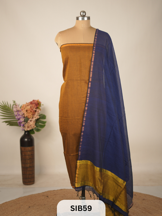 PURE MULCOTTON SALWAR SUIT - HANDLOOM