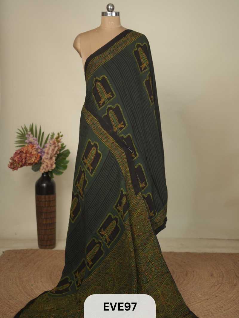 CHINON CHIFFON AJRAKH HANDBLOCK