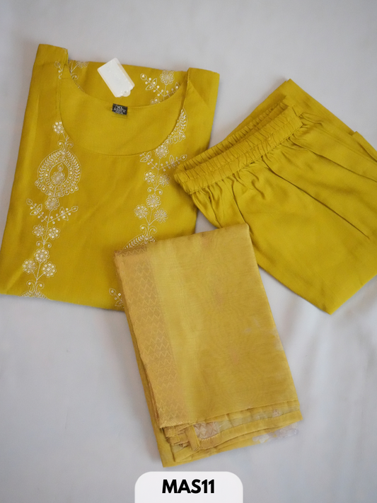 banaras dupion silk with chanderi dupatta 3 pcs salwar set