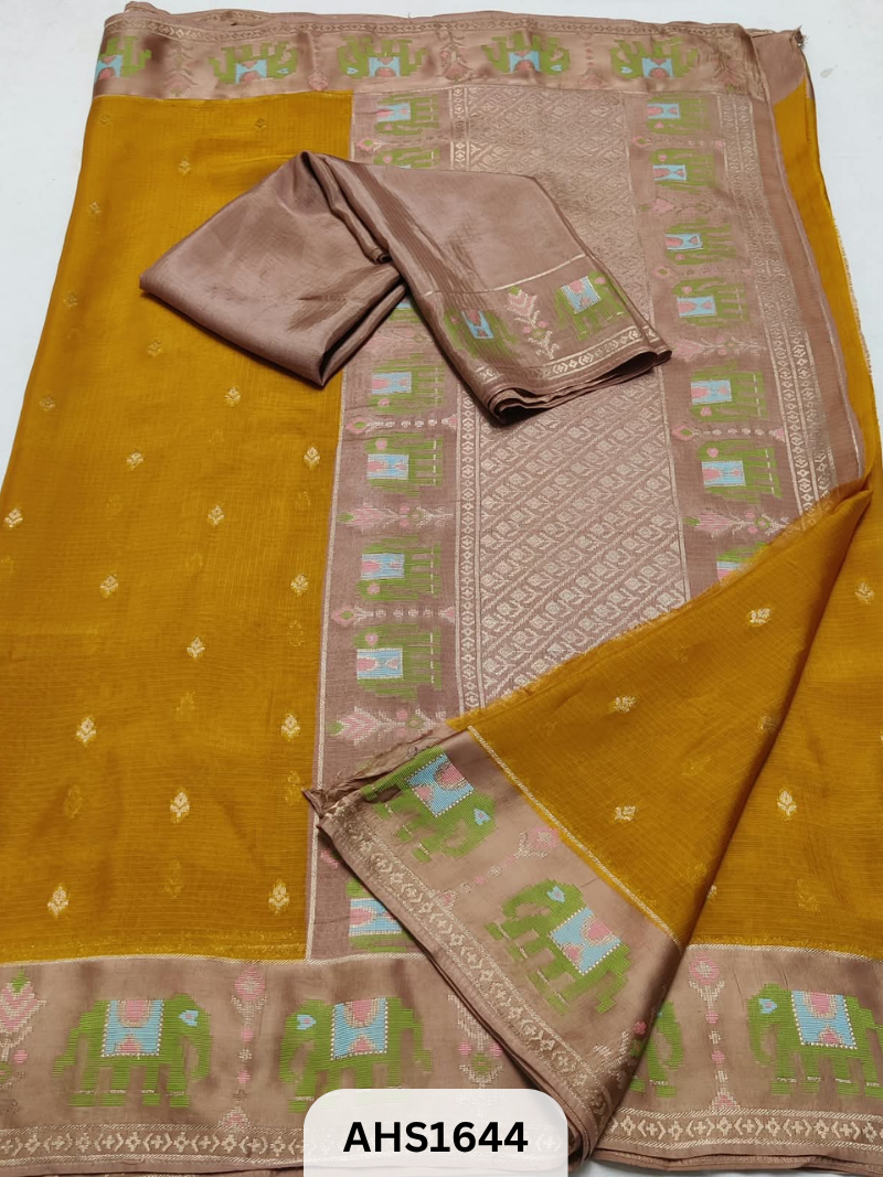 Pure Kota Manipuri Silk Weaving Saree With Blouse