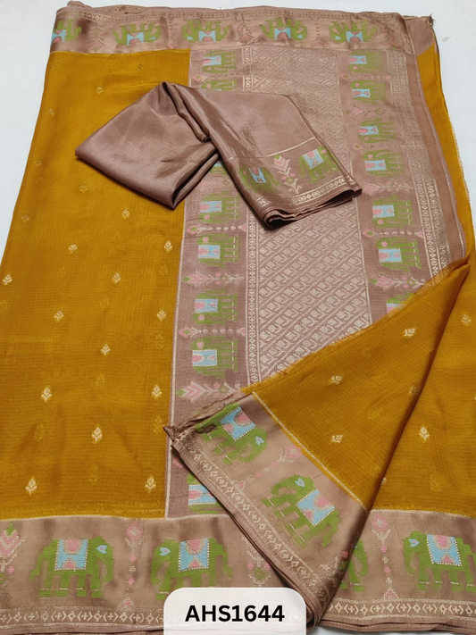 Pure Kota Manipuri Silk Weaving Saree With Blouse