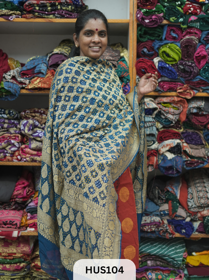 PURE KHADDI GEORGETTE DUPPATTA
