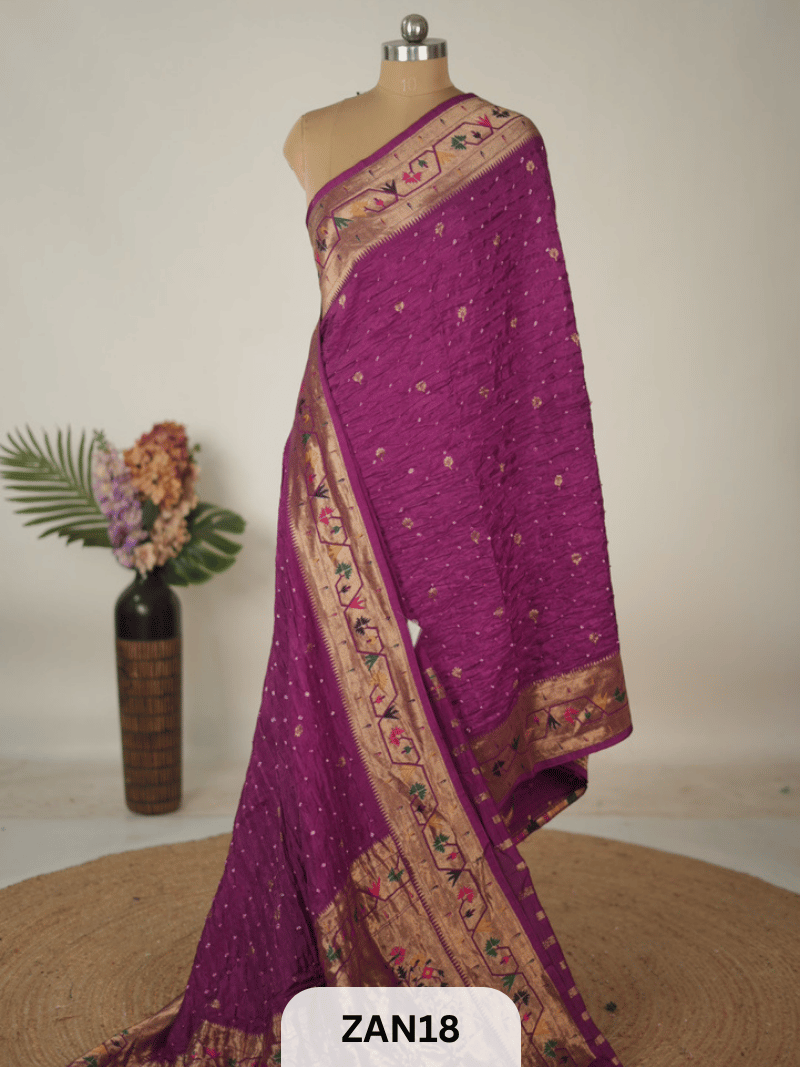 BANARASI BANDHINI WITH PAITHANI BORDER SAREE