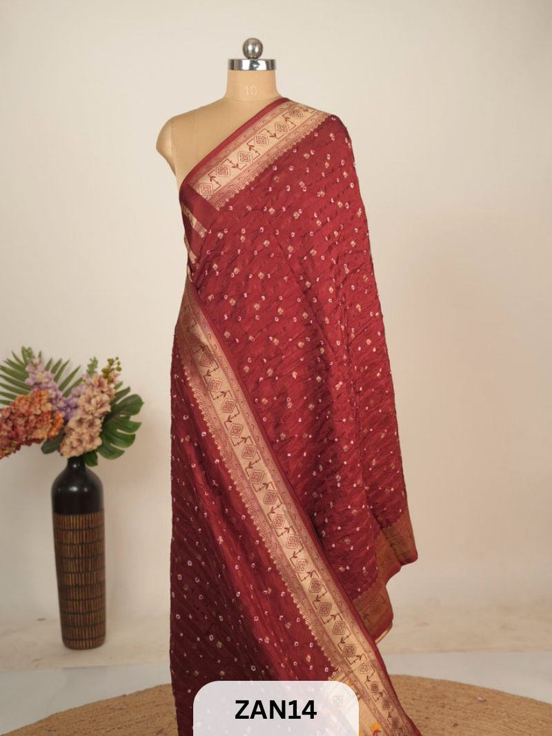 BANARASI BANDHINI WITH PAITHANI BORDER SAREE