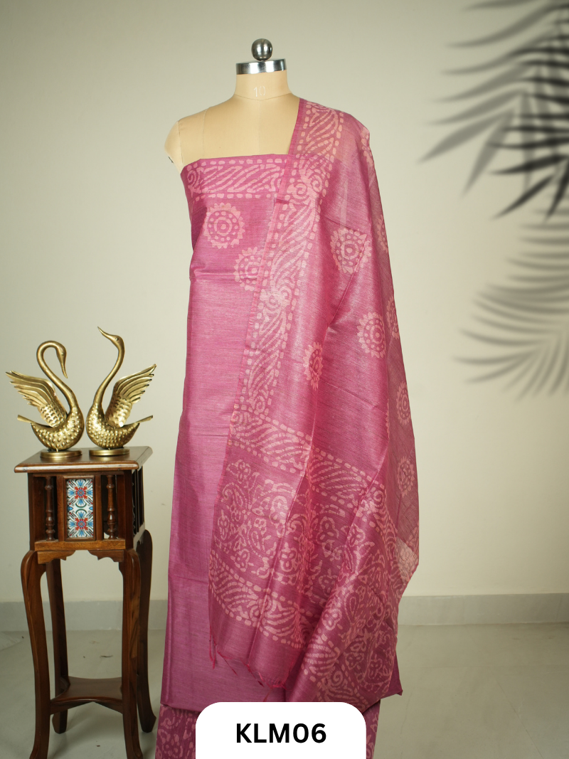 Semi Tussar Salwar Unstitched 3Pc Set