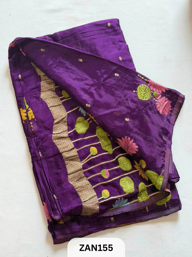 BANARASI CHINON KHADDI MEENA SAREE