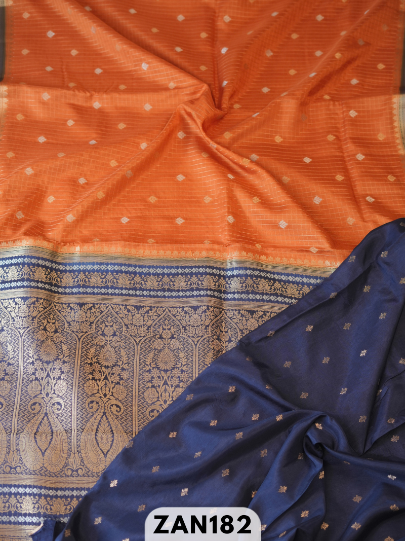 Pure Dupion kanchipuram fusion Rich pallu saree