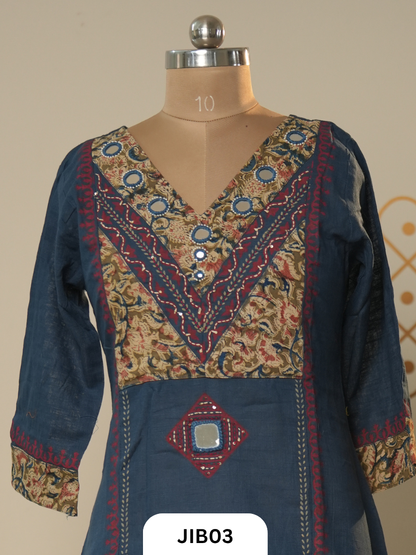Premium 2Pcs Kurti Set With Mirror Work