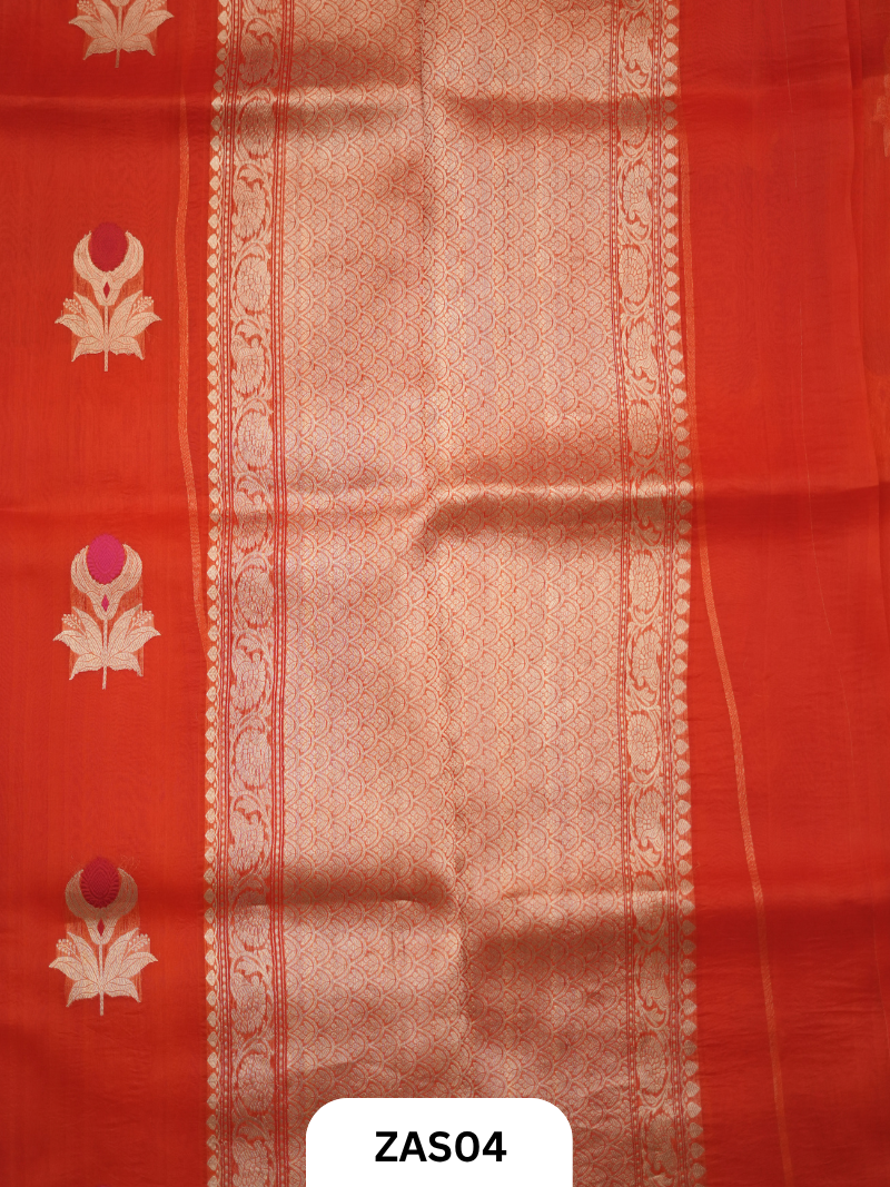 Pure Kora Organza Handloom Saree