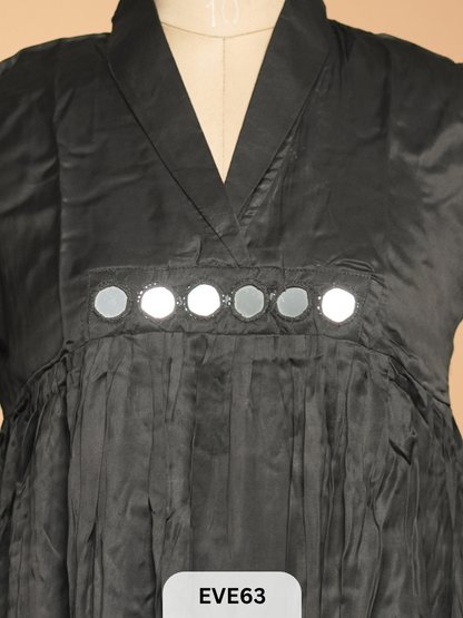 PLAIN MODAL KURTI WITH MIRROR WORK