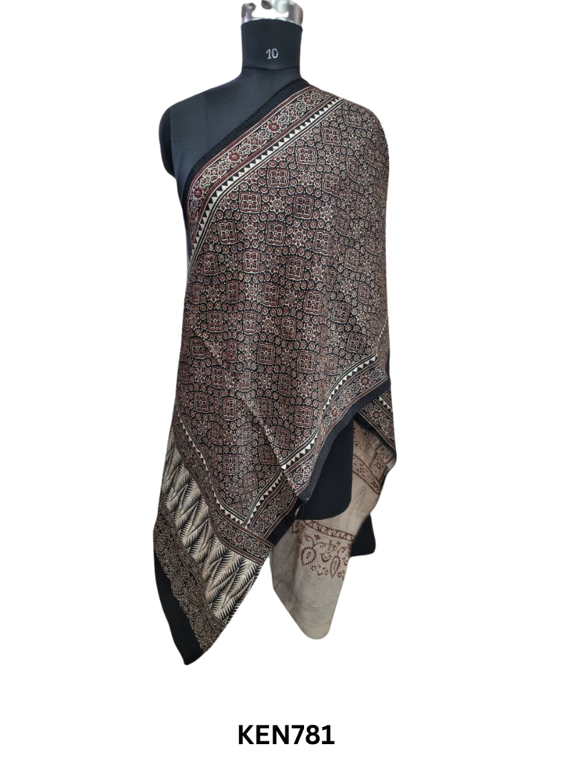 MASHRUSILK VEGETABLE DYE STOLES - LENGTH 2.15 MTR WIDTH 22