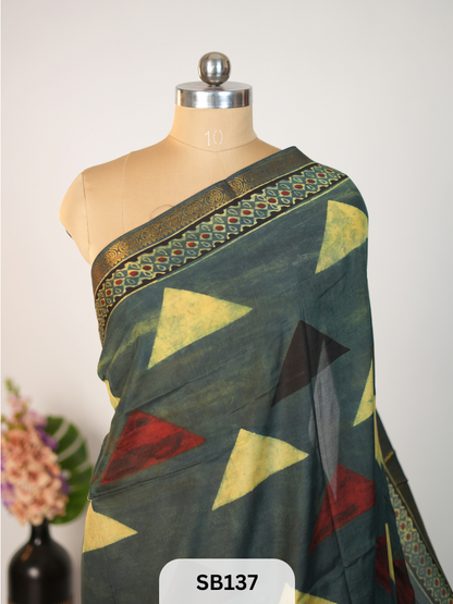 CHENNURI SILK WITH KANCHI BORDER