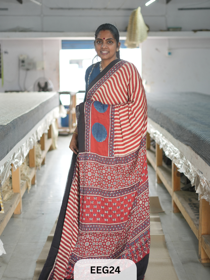 AJRAKH MODAL SAREE