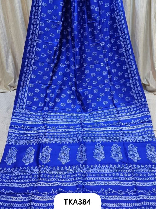Murshidabad Silk Hand Painted Saree