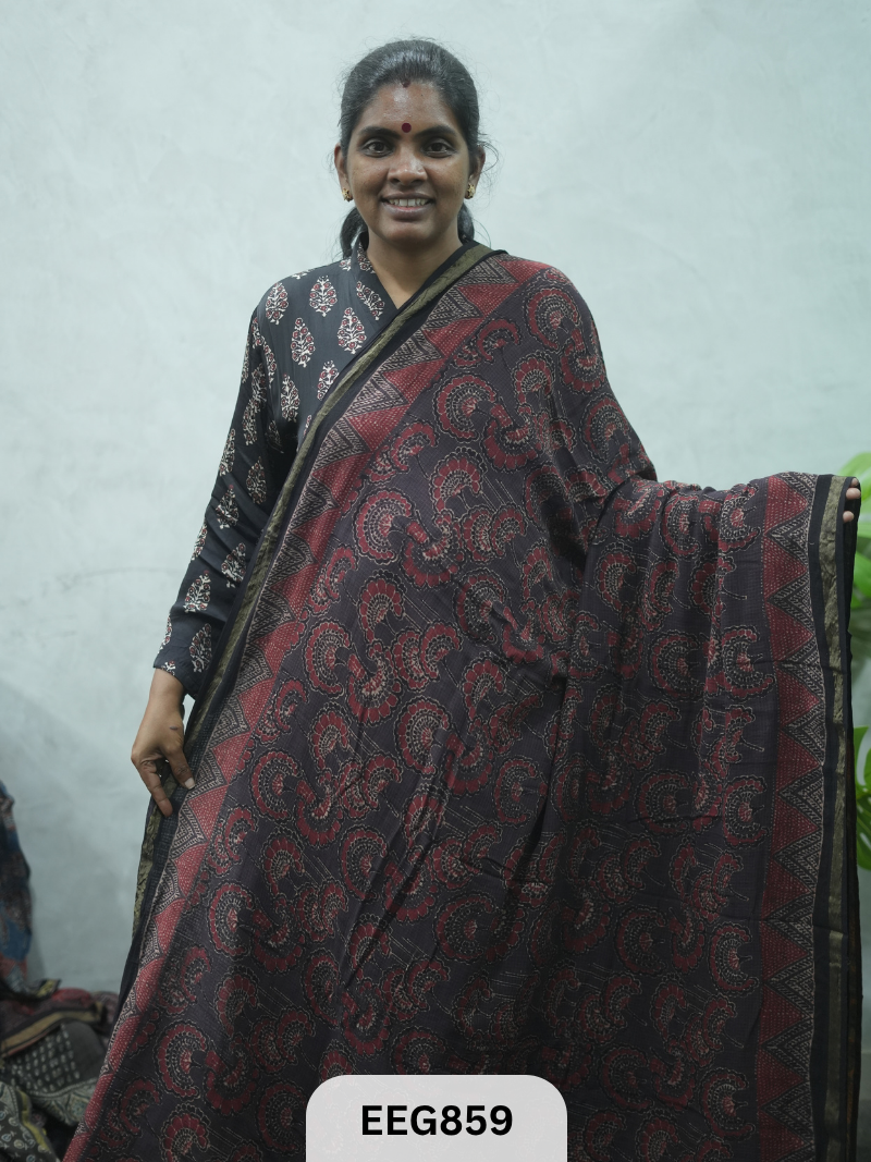 KOTA DORIA AJRAKH SAREE