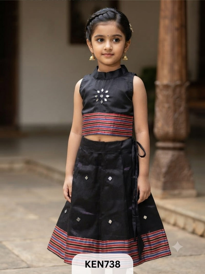MASHRU MIRRORWORK KIDS CHANIYA CHOLI
