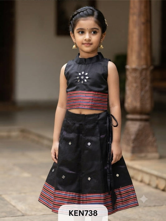 MASHRU MIRRORWORK KIDS CHANIYA CHOLI