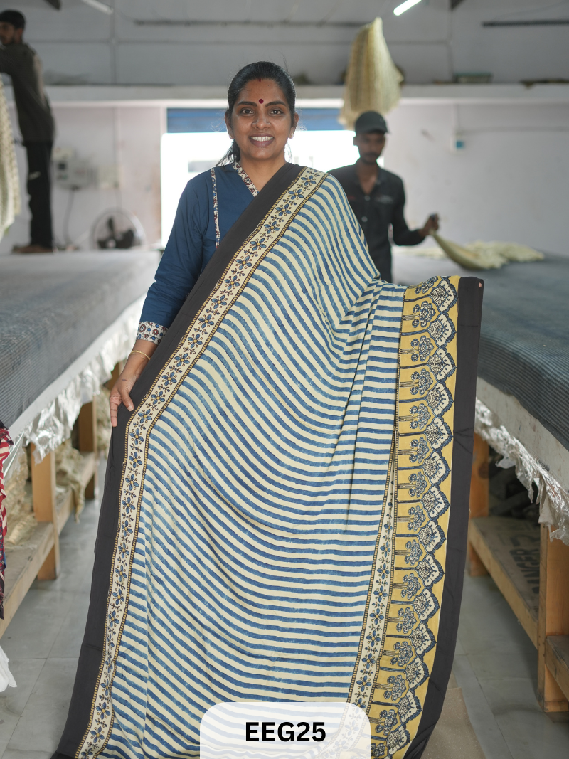 AJRAKH MODAL SAREE
