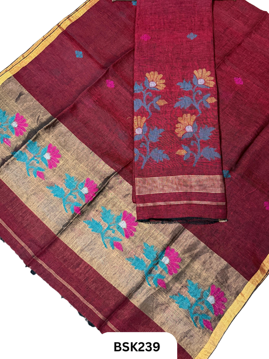 Pure Jayashree Linen By Linen - Top 2.6 Duppatta