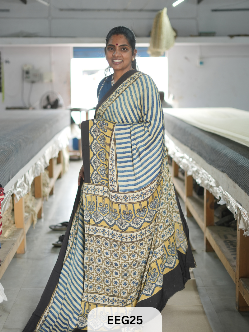 AJRAKH MODAL SAREE