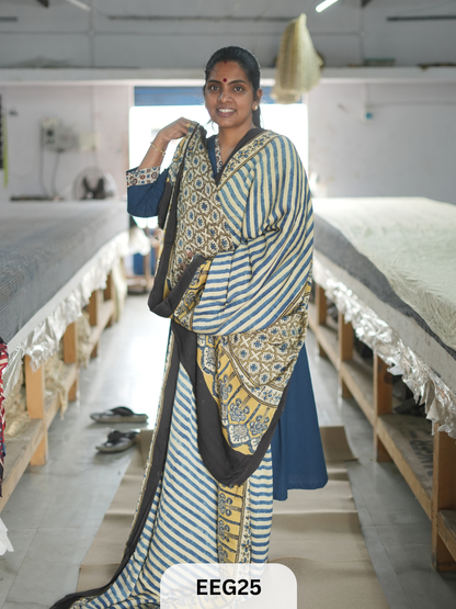 AJRAKH MODAL SAREE
