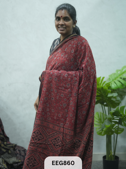 KOTA DORIA AJRAKH SAREE
