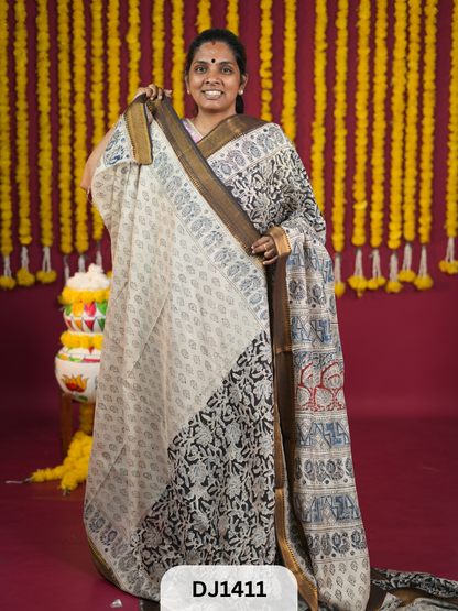 KALAMKARI CHENNURI SILK SAREE