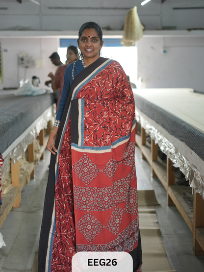 AJRAKH MODAL SAREE