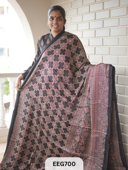 AJRAKH MODAL SAREE - JACKPOT