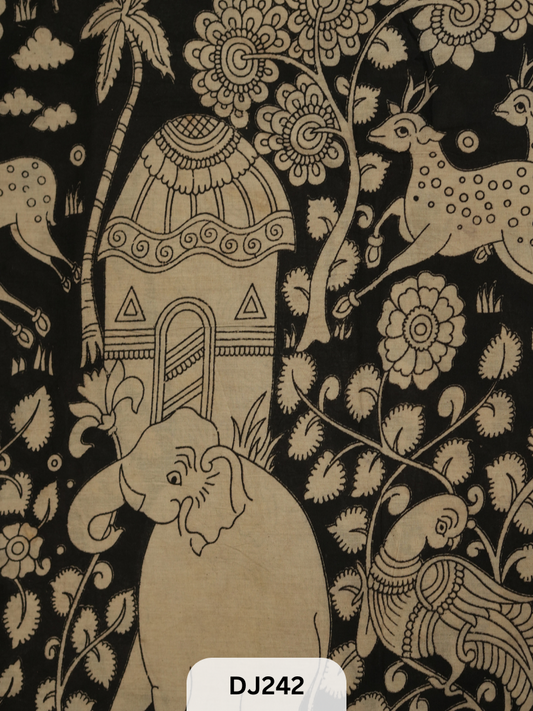 Kalamkari Hand printed - Fabric -1mtr