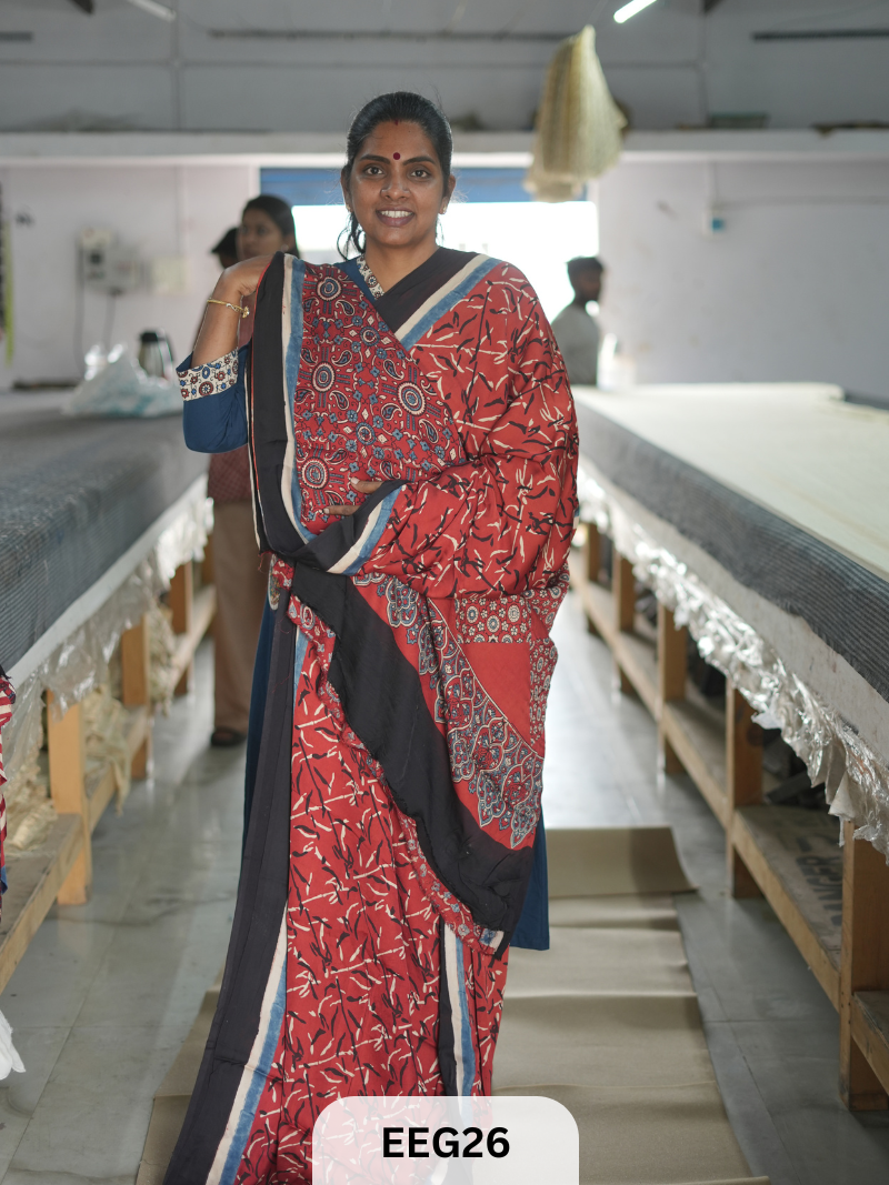 AJRAKH MODAL SAREE