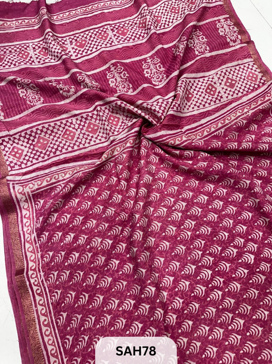 DOLA SILK NAKSHI BORDER SAREE