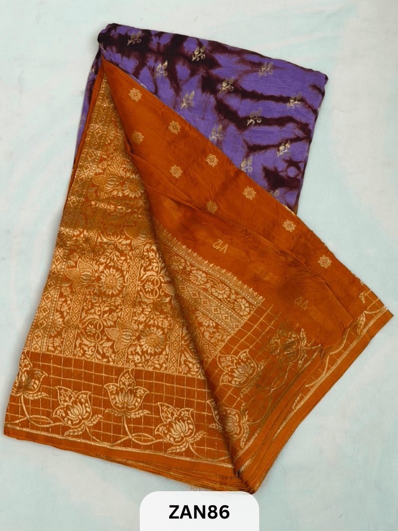 BANARASI SHIBORI WITH CHECKS BORDER SAREE