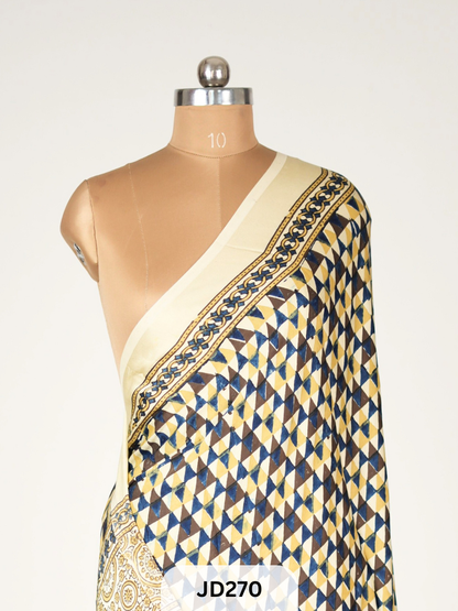 Modal silk with Ajrakh saree