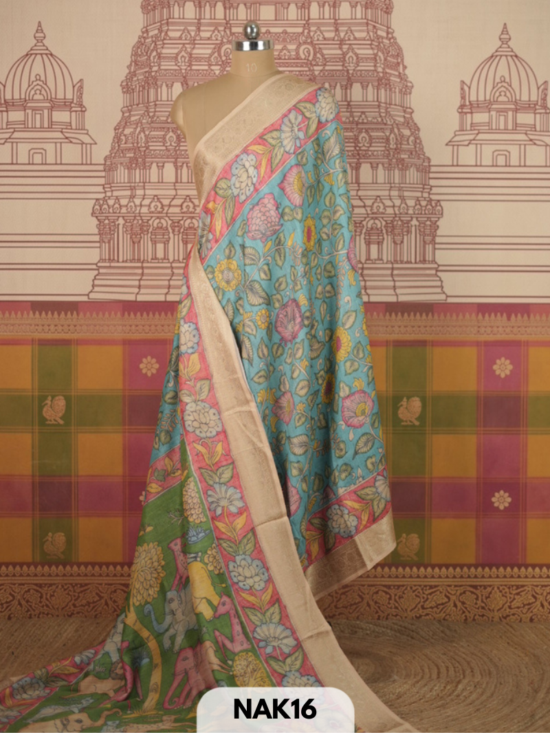 SEMI TUSSAR DIGITAL PRINT SAREE