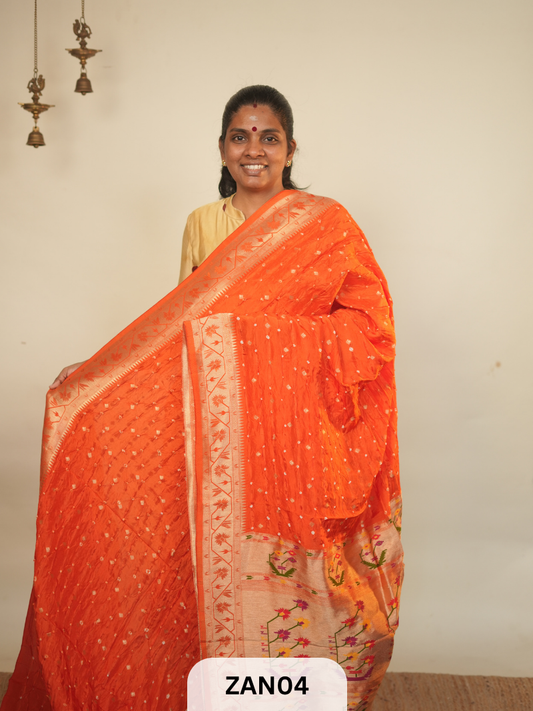 BANARASI BANDHINI WITH PAITHANI BORDER SAREE