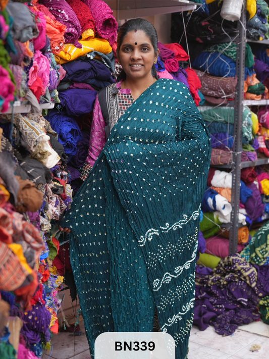 PLAIN MODAL GAJI HAND BANDHEJ - BEST BUY*