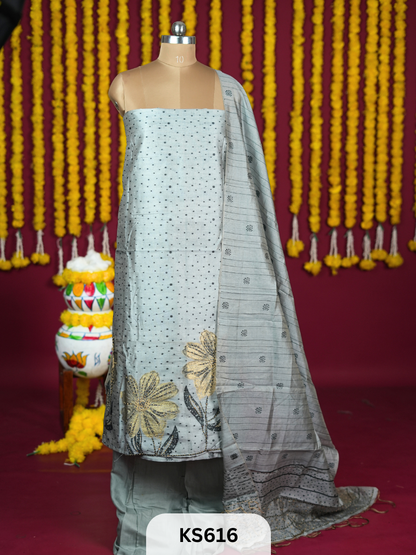 JAMDANI WEAVE SILK HANDWORK SALWAR