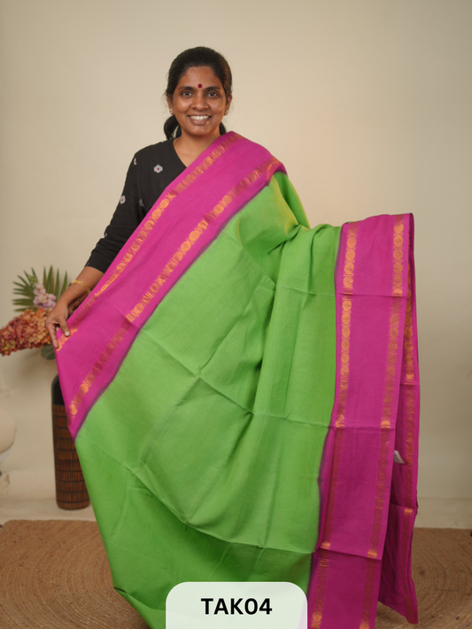 SUNGIDI HAND DRY - AUTHETIC MADURAI SUNGIDI HAND DYE SAREE