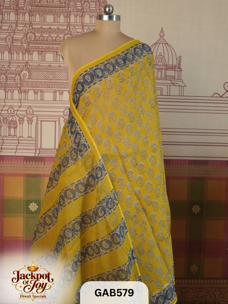 Kota Jaipur Handblock Print Saree