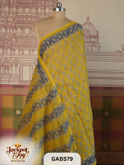 Kota Jaipur Handblock Print Saree